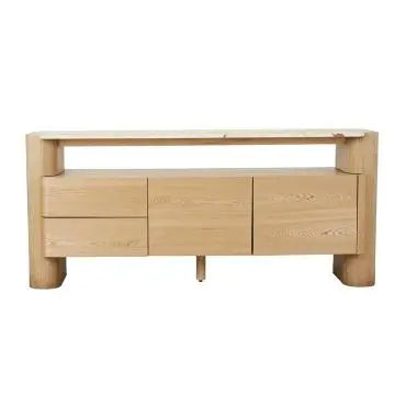 Floyd Designer Marble Buffet - Matt Brown Vein Marble - Natural Ash Veneer Buffets