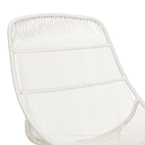 Granada Scoop Designer Outdoor Dining Chair - Chalk - White Dining Chairs