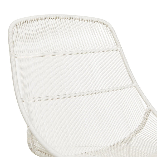 Granada Scoop Designer Outdoor Dining Chair - Chalk - White Dining Chairs