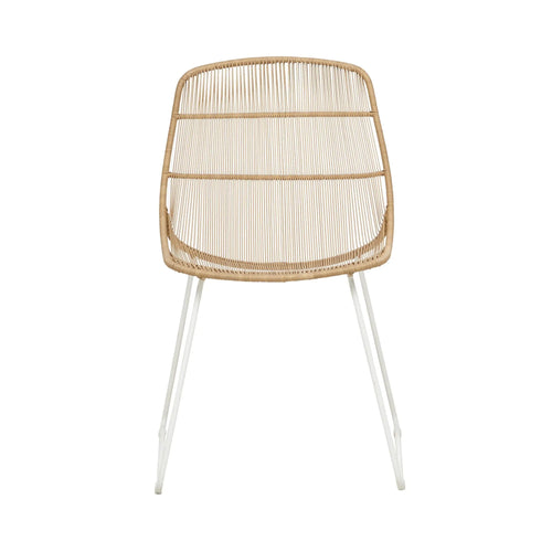 Granada Scoop Designer Outdoor Dining Chair - Chalk - White Dining Chairs