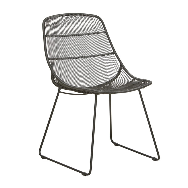 Granada Scoop Outdoor Designer Dining Chair - Licorice Dining Chairs