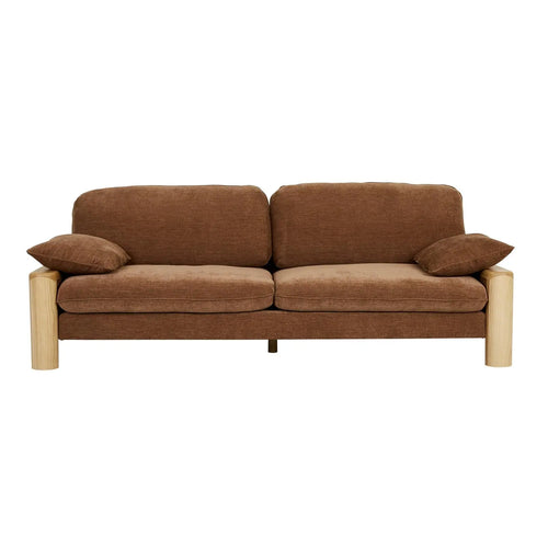 Hugo Remy 3 Seater Designer Sofa - Copeland Hazel - Natural Ash