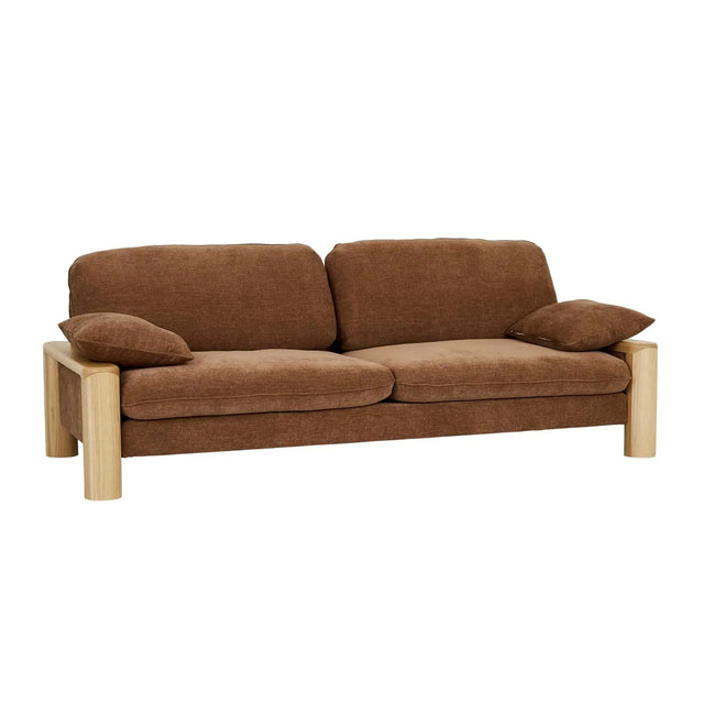 Hugo Remy 3 Seater Designer Sofa - Copeland Hazel - Natural Ash