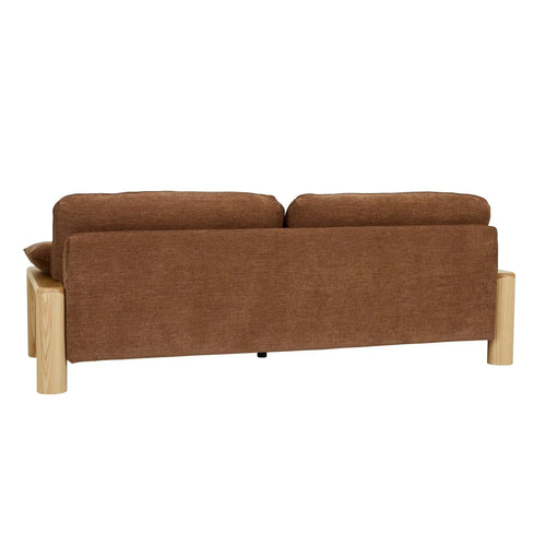 Hugo Remy 3 Seater Designer Sofa - Copeland Hazel - Natural Ash