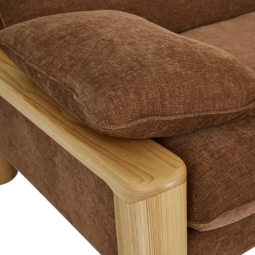 Hugo Remy 3 Seater Designer Sofa - Copeland Hazel - Natural Ash