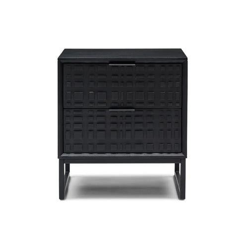 Ingot Black Modern Bedside Table Bedside Table