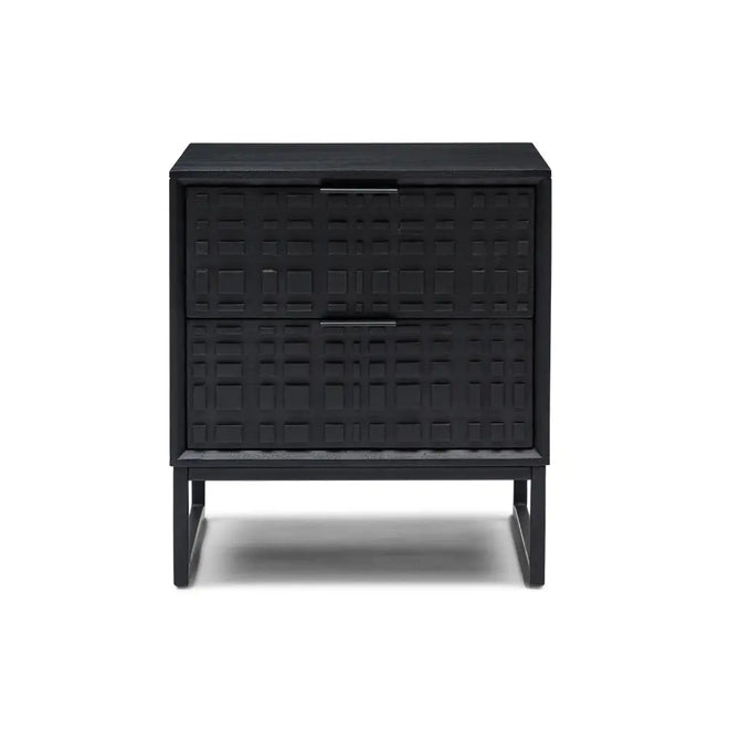 Ingot Black Modern Bedside Table Bedside Table