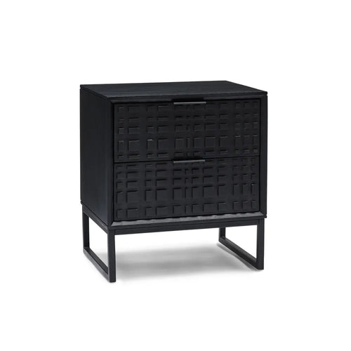 Ingot Black Modern Bedside Table Bedside Table