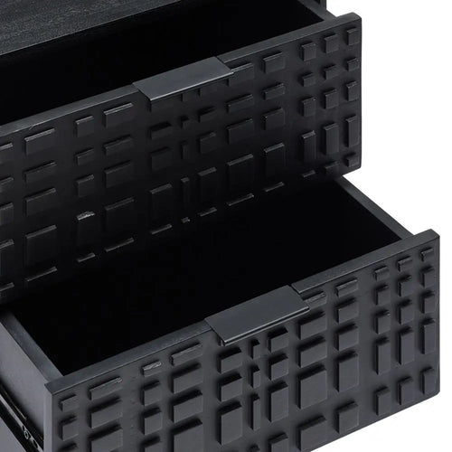 Ingot Black Modern Bedside Table Bedside Table