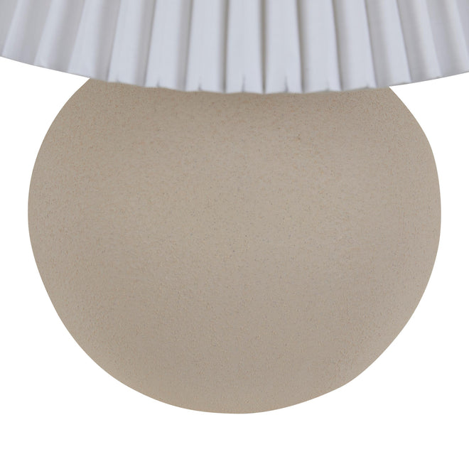 Lorne Ball Modern Table Lamp - Nude Sand - White Lighting