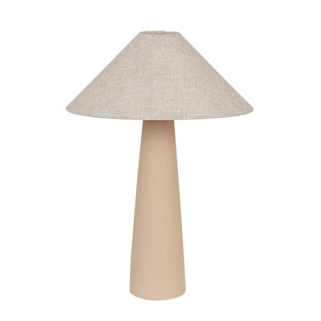 Lorne Canopy Modern Table Lamp - Matt Sand - Oatmeal Lighting