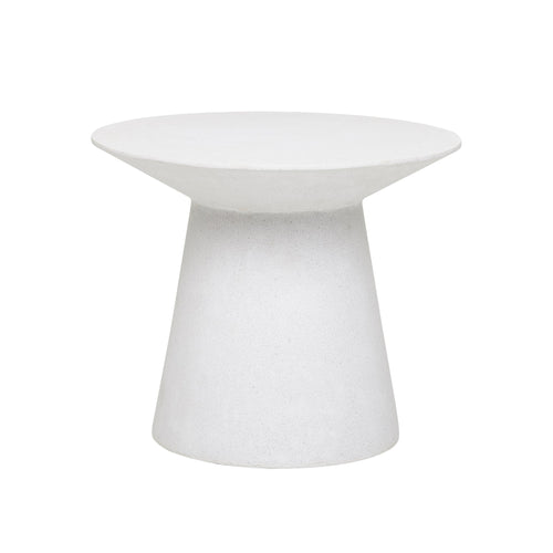Livorno Round Designer Outdoor Side Table - White Speckle Side Table