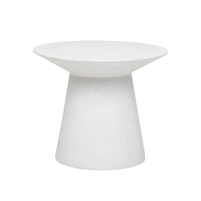 Livorno Round Designer Outdoor Side Table - White Speckle Side Table