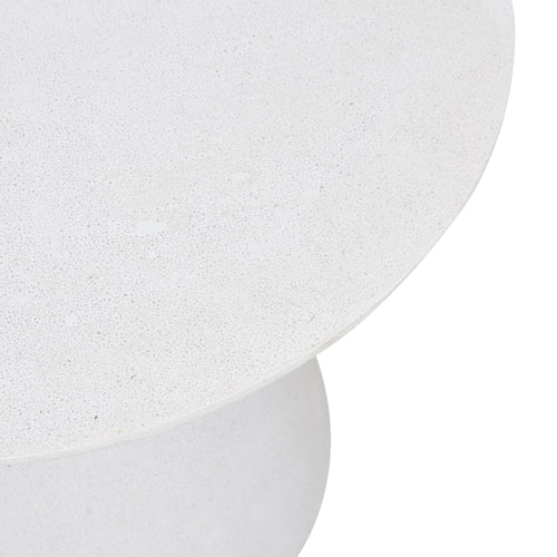 Livorno Round Designer Outdoor Side Table - White Speckle Side Table