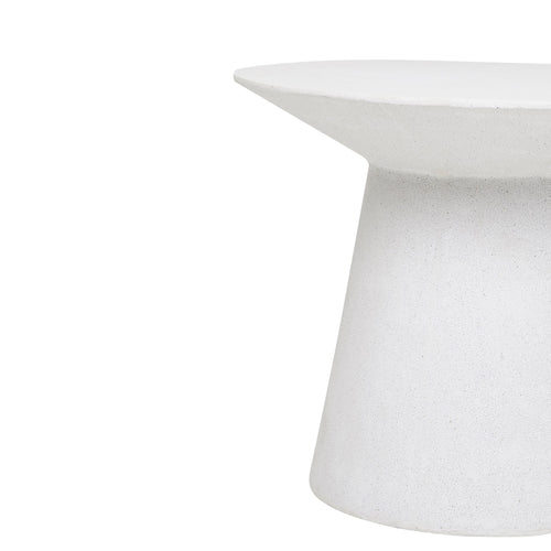 Livorno Round Designer Outdoor Side Table - White Speckle Side Table