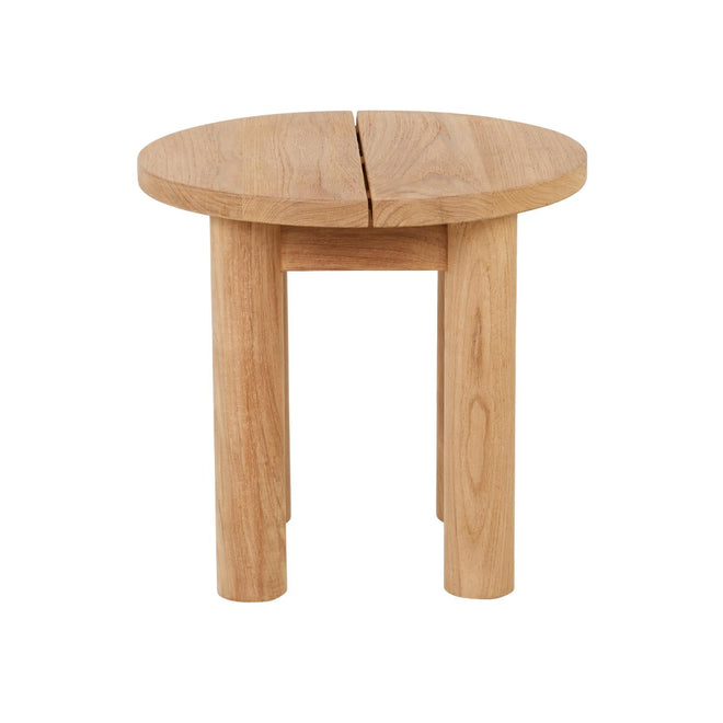 Cannes Outdoor Side Table - Natural Teak Side Table