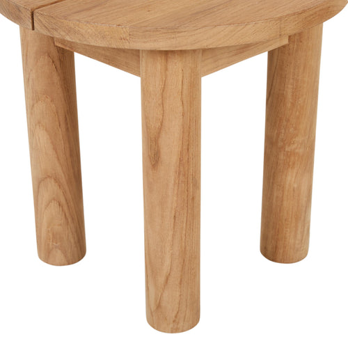 Cannes Outdoor Side Table - Natural Teak Side Table