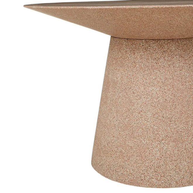 Livorno Round Modern Outdoor Dining Tables - Terracotta Speckle - 4 Seater Dining Table