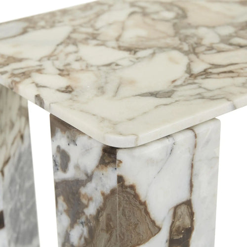Atlas Slab Entry Hall Table - Natural Ocean Marble Console Table