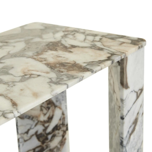 Atlas Slab Entry Hall Table - Natural Ocean Marble Console Table