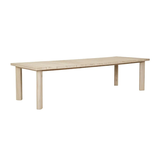 Montana Raft Modern Outdoor Dining Table - Aged Teak - 10 Seater Dining Table
