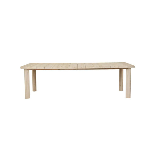 Montana Raft Modern Outdoor Dining Table - Aged Teak - 10 Seater Dining Table
