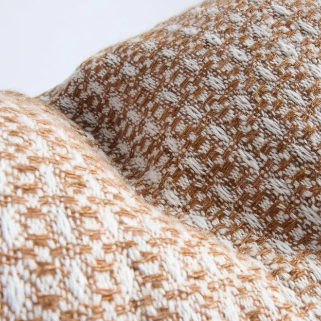 Noah Cushion Nutmeg Cream Weave Cushion