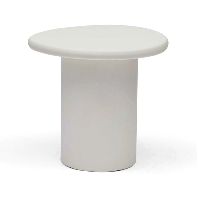 Onde Modern White Outdoor Side Table Side Table