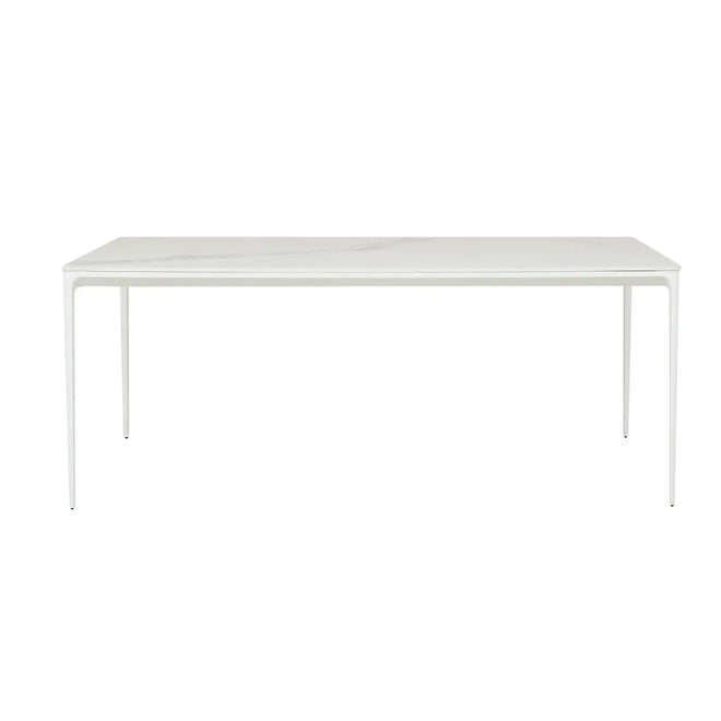 Portsea Classic Outdoor Dining Tables - White Stone - 6 Seater Dining Table