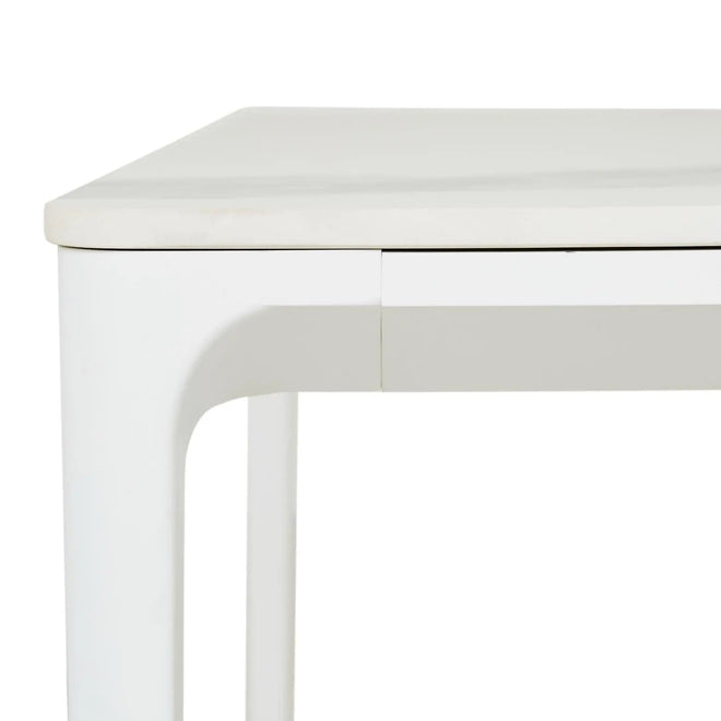 Portsea Classic Outdoor Dining Tables - White Stone - 6 Seater Dining Table