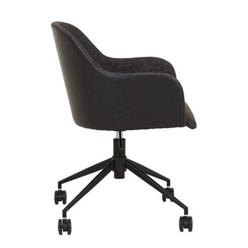 Riley Designer Office Chair - Lead Speck - Black Desk Chair