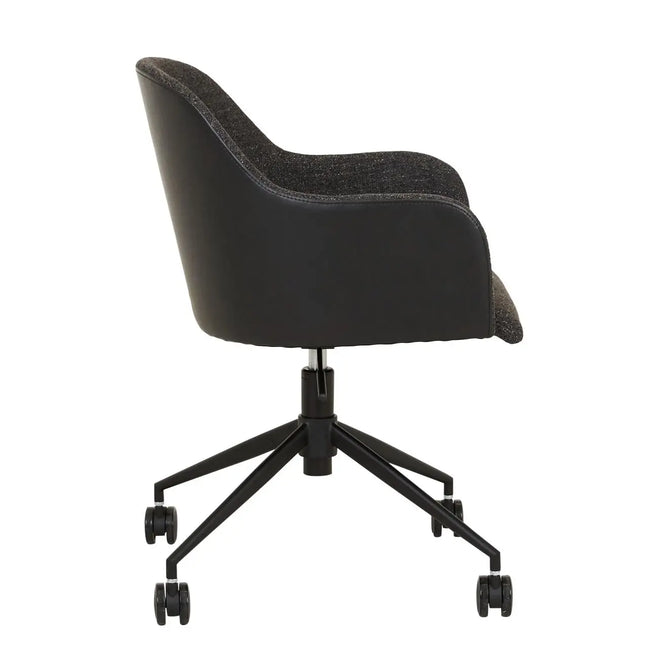 Riley Designer Office Chair - Lead Speck - Black Desk Chair