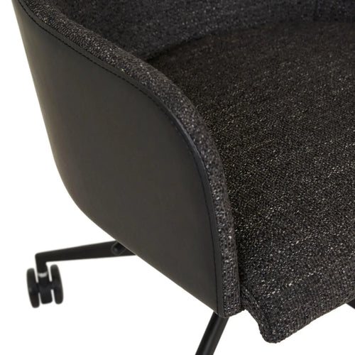 Riley Designer Office Chair - Lead Speck - Black Desk Chair