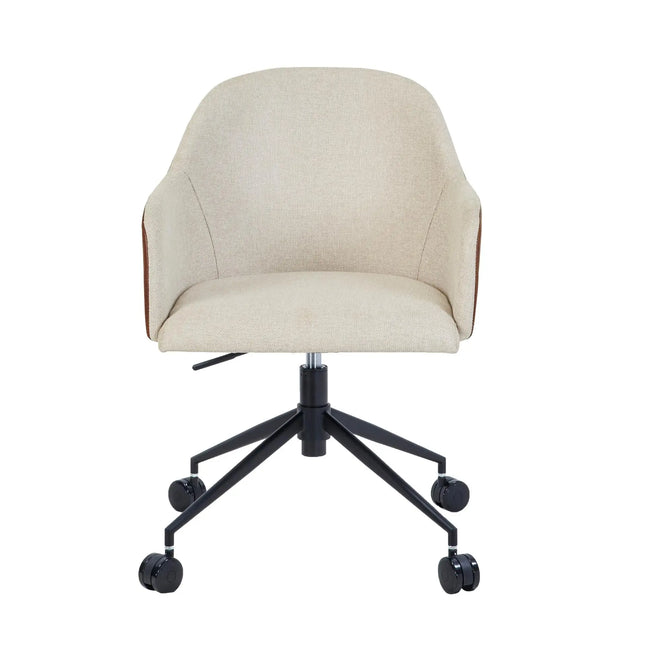 Riley Modern Office Chair - Seashell - VINTAGE TAN PU Desk Chair