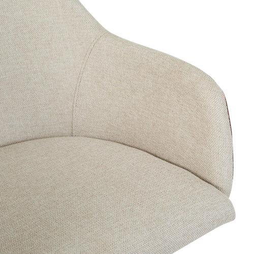 Riley Modern Office Chair - Seashell - VINTAGE TAN PU Desk Chair