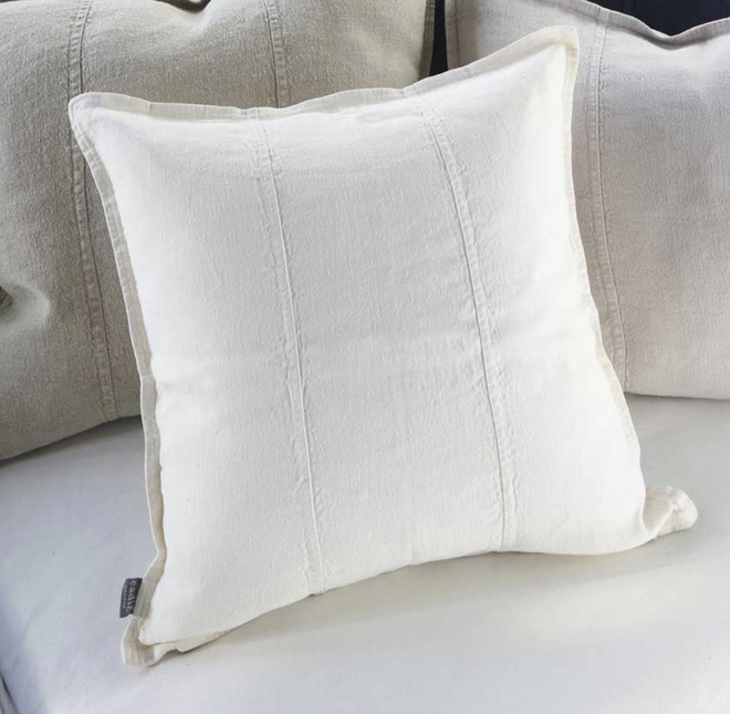 Luca® Outdoor Linen Cushion - White Cushions