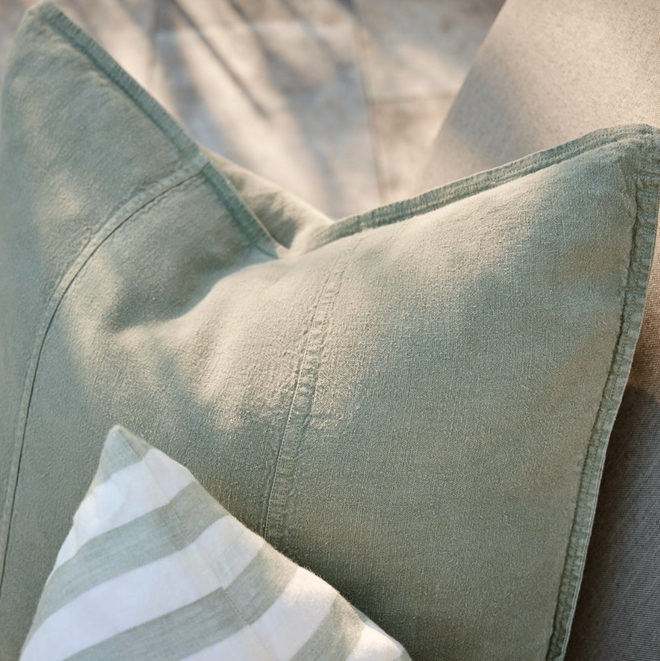 Luca® Outdoor Linen Cushion - Pistachio Cushions