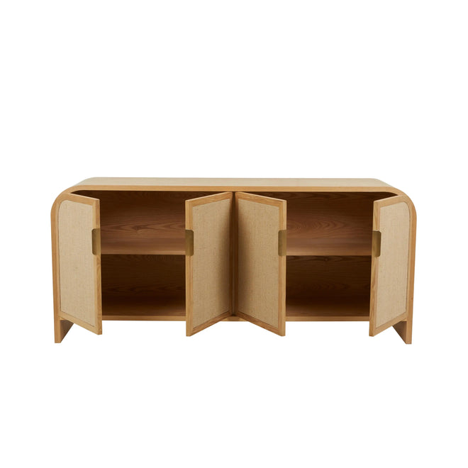Chloe Modern Arc Buffet /Sideboard - Natural Ash Buffets