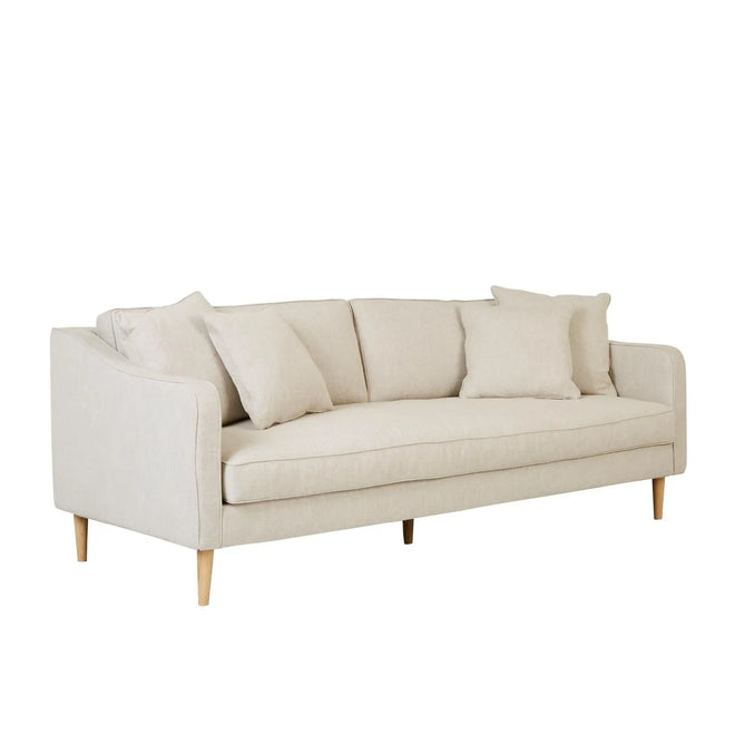 Sidney Classic 3 Seater Sofa - Oatmeal - Natural Ash