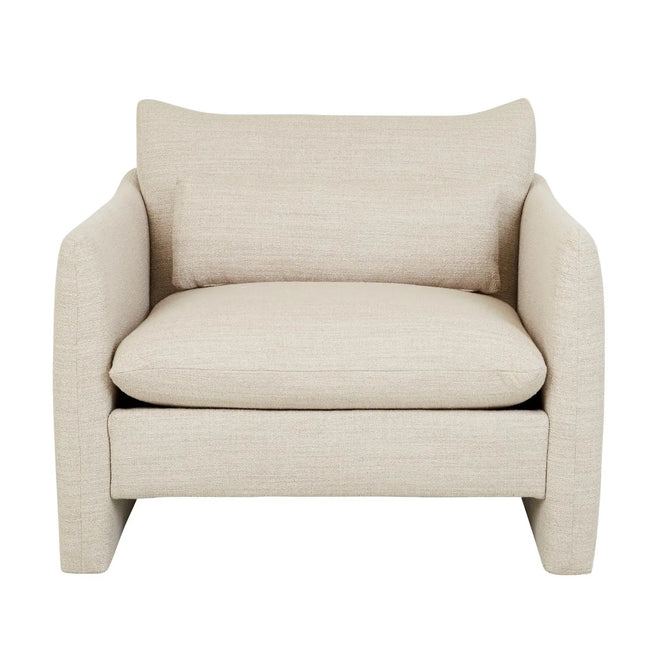 Sidney Peak Modern Sofa Chair - Natural Speckle Occasional Chair