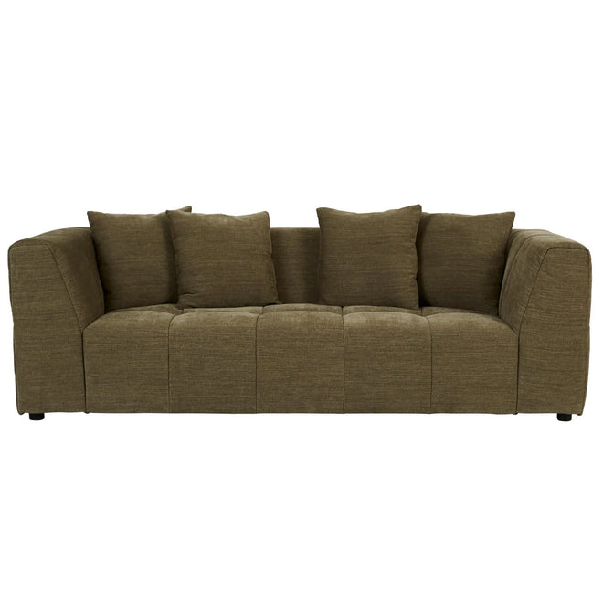 Sidney Slouch Designer 3 Seater Sofa - Copeland Olive