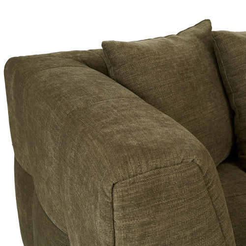 Sidney Slouch Designer 3 Seater Sofa - Copeland Olive