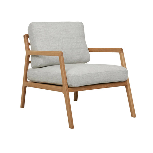 Sketch Nysse Designer Occasional Chair - Camel Leather - Light Oak Occasional Chair