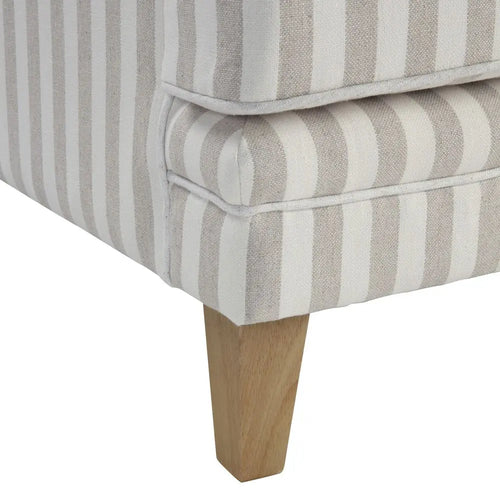 Suffolk - Natural & Stripe - Fabric Arm Chair Occasional Chairs