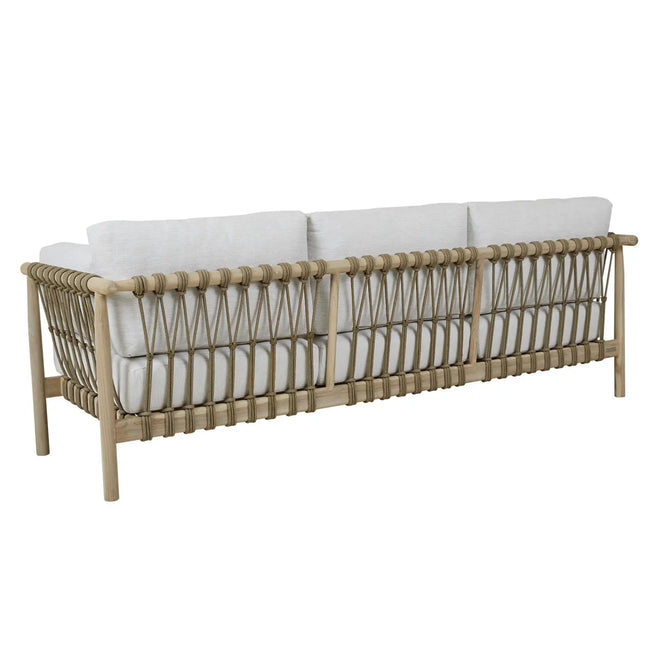 Tide Drift 3 Seater Outdoor Sofa - Biscuit - Aged Teak Sofa