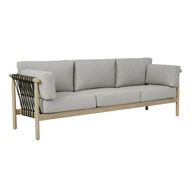 Tide Drift 3 Seater Outdoor Sofa - Biscuit - Aged Teak Sofa
