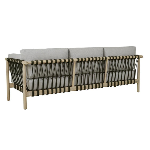 Tide Drift 3 Seater Outdoor Sofa - Light Grey - Aged Teak Sofa