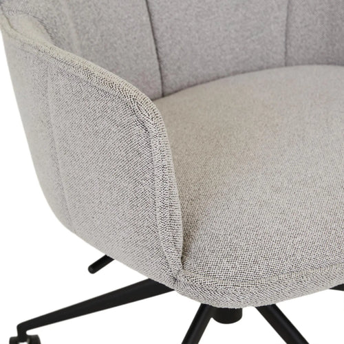 Walter Designer Office Chair - Ash Speckle - Black Metal Desk Chair