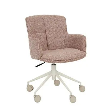 Walter Modern Office Chair - Noyack Orchid - Bone Powdercoated Metal Desk Chair