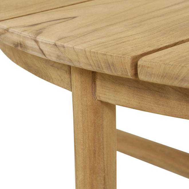Wilomena Round Outdoor Coffee Table - Natural Teak Coffee Table